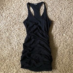 Express Black Tank Dress Ruched Sides